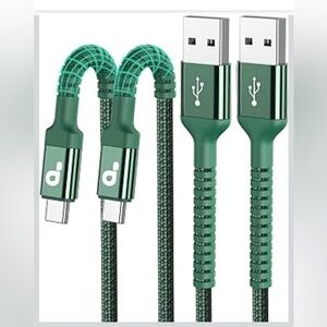 USB To USB C Cable Fast Charging 6FT, USB A To USB C -Green 2 Pack/449-LB